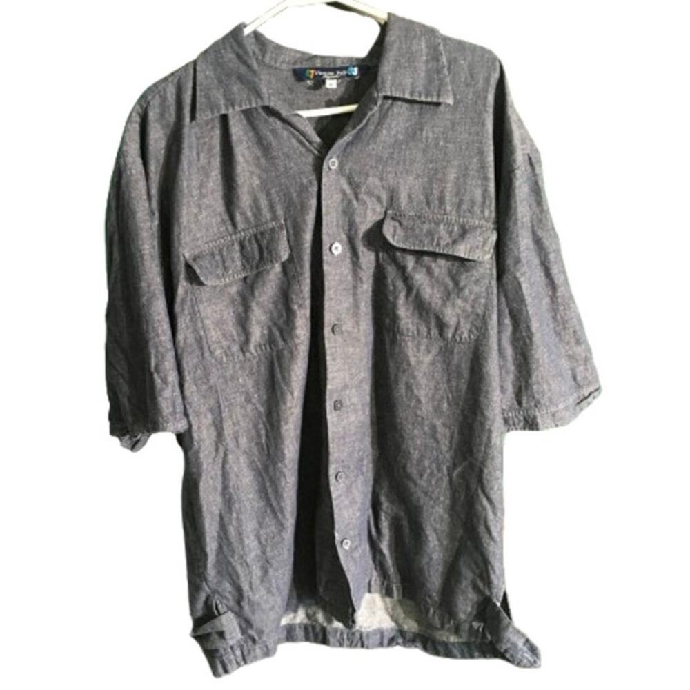 Michael Irvin Blue Collared Shirt Mens XL – Casual, Retro, Workwear